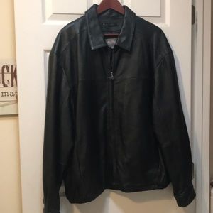 Black leather jacket